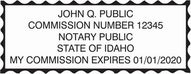 Traditional Wood Idaho Notary Stamp